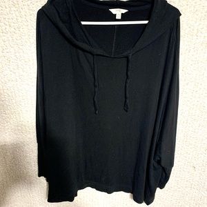 Terra & Sky Black Lightweight Hoodie Size 3x (24-26)